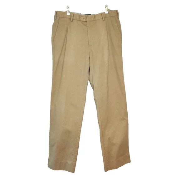 Peter Millar Raleigh Washed Twill Flat Front Golf Khaki Pant Chino 34x30 MC0B84